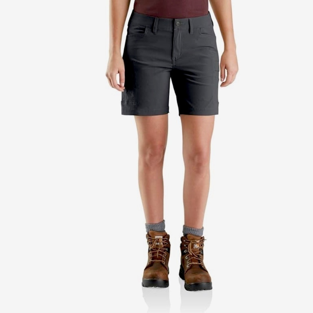 Women’s Carhartt Plus Size Utility Cargo Shorts Black Canvas Size 16 NWT